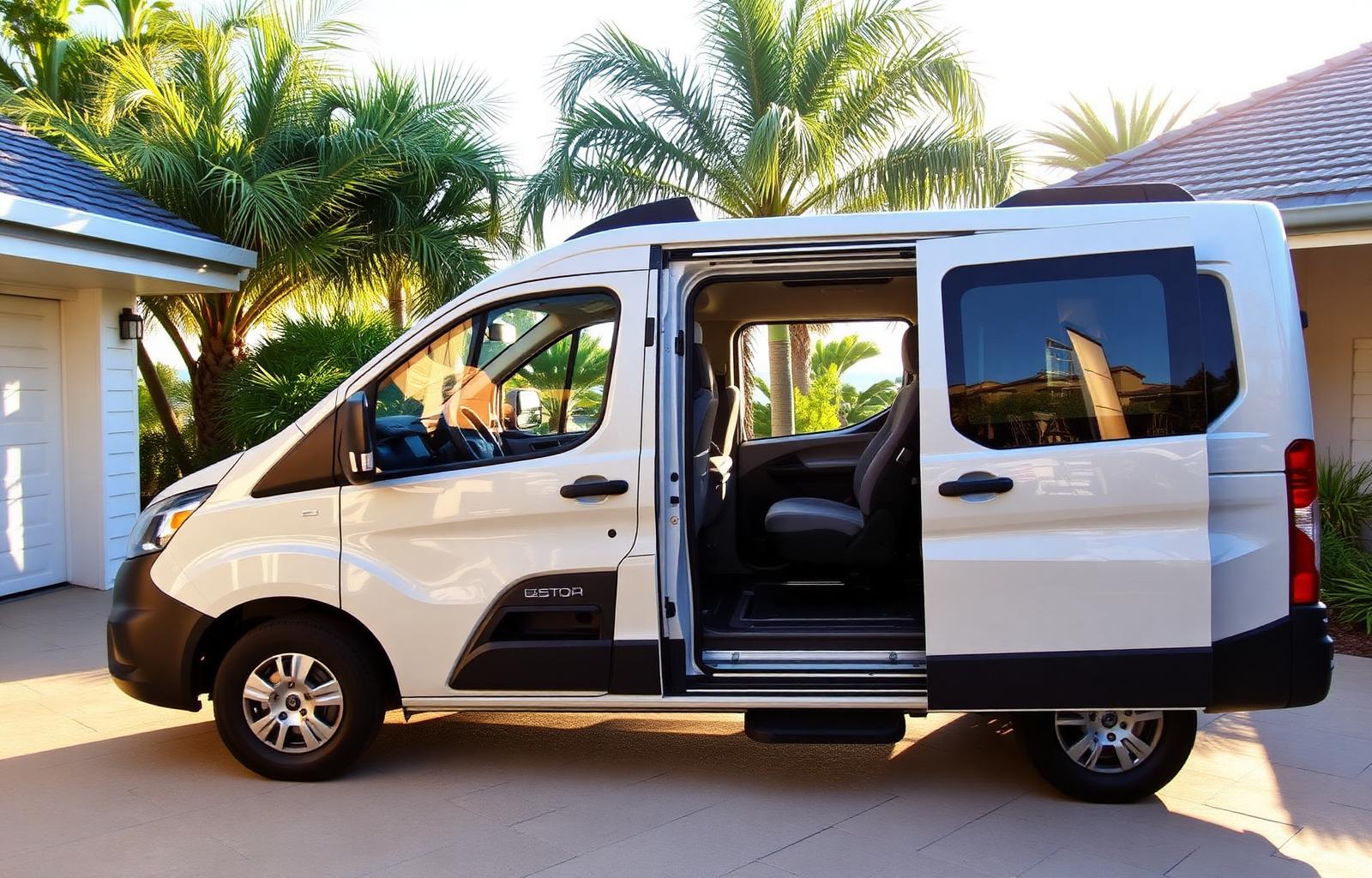 Quiet Bribie Island road through pandanus trees, ready for community transport
